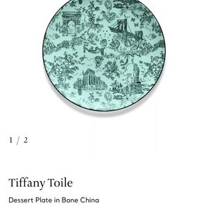 Tiffany Toile blue dessert plate